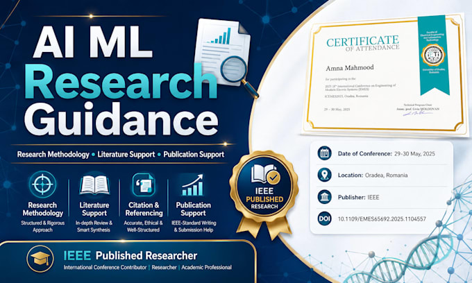 provide ai ml research guidance and publication support