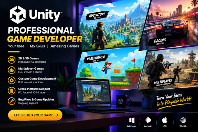 do unity 3d game development and design