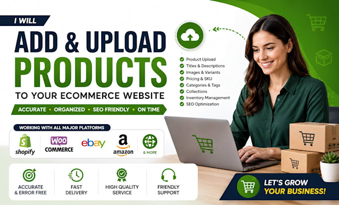 add and upload products to your ecommerce website