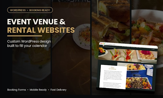 design a website for your event space or rental business in wordpress