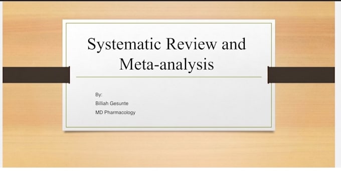 do comprehensive prisma guided systematic review and meta analysis