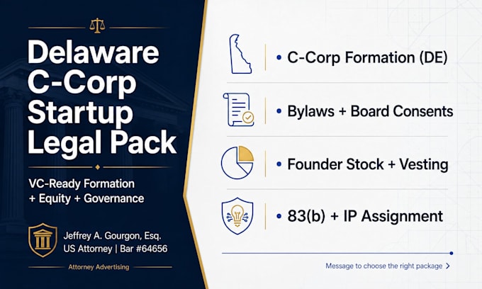 setup your 83b election and startup IP assignment as a US attorney