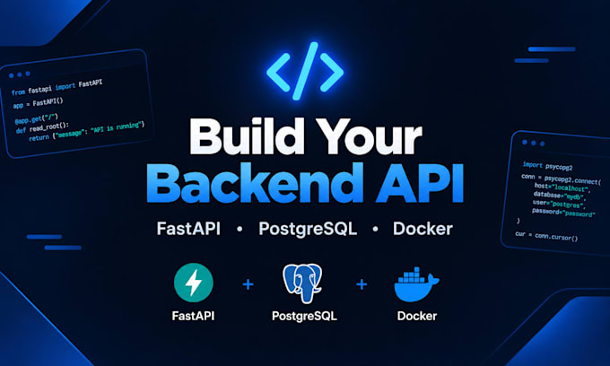 build a backend rest API using fastapi and postgresql