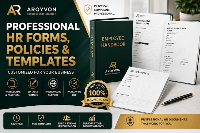 create professional HR forms policies and templates