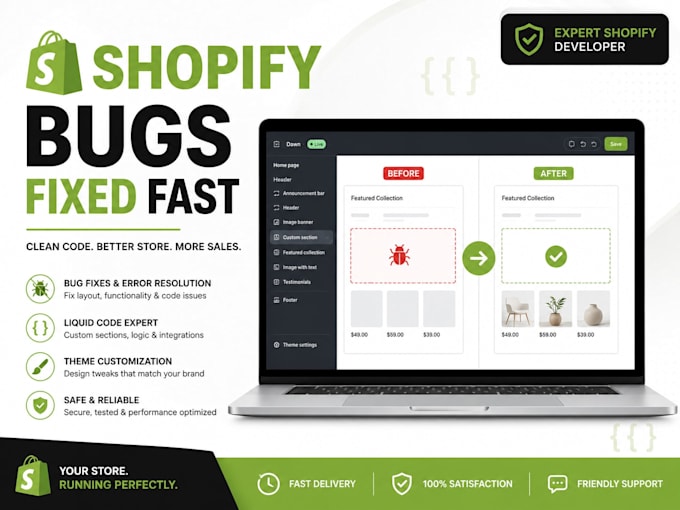 fix shopify liquid bugs and customize your theme fast and reliably