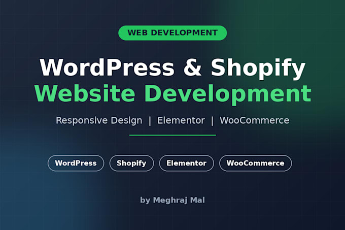 create a responsive wordpress or shopify website