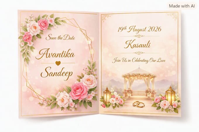design custom marriage invitation card  logo