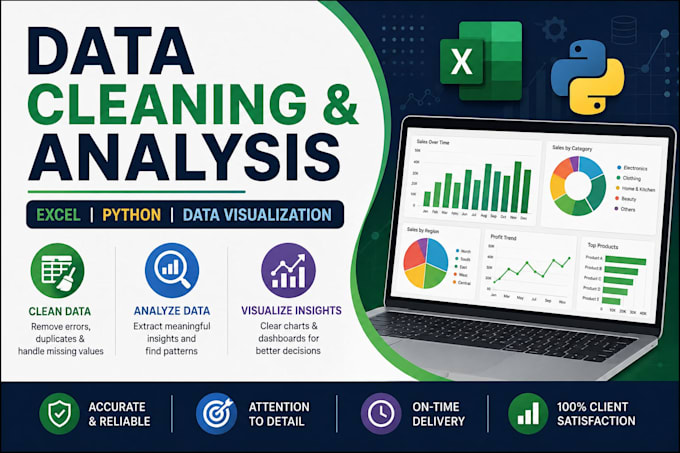clean, analyze and visualize data using excel and python