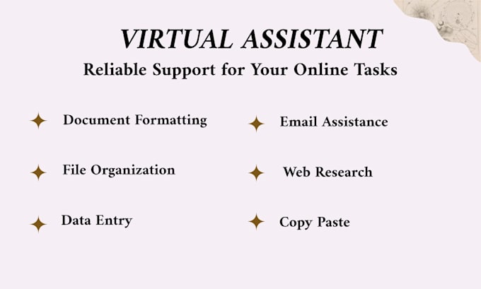 be your virtual assistant for data entry and online tasks