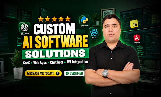 build custom ai saas, web applications, and ai software as a software engineer