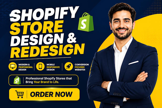 design and redesign shopify store, build shopify website, dropshipping store