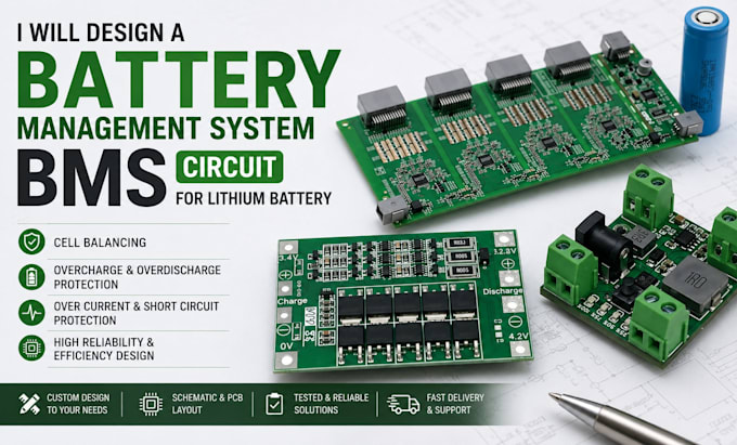 design a battery management system bms circuit for lithium battery