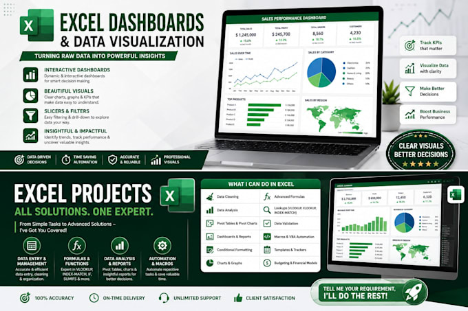 do excel dashboard and data visualization
