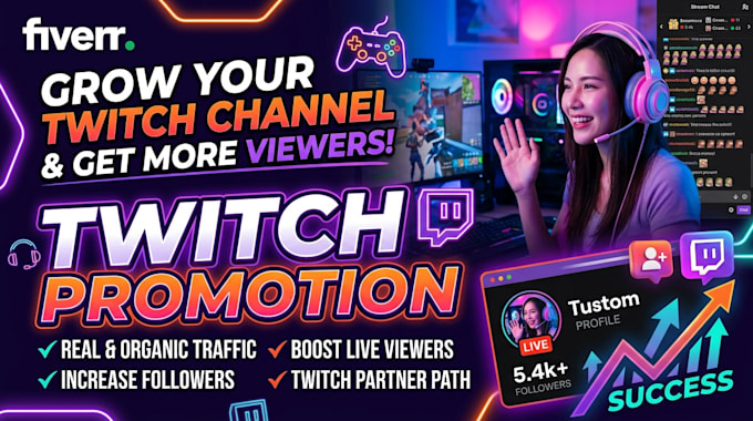 create a professional twitch channel, branding and stream