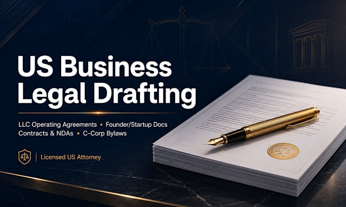 draft custom US startup documents and founder agreements