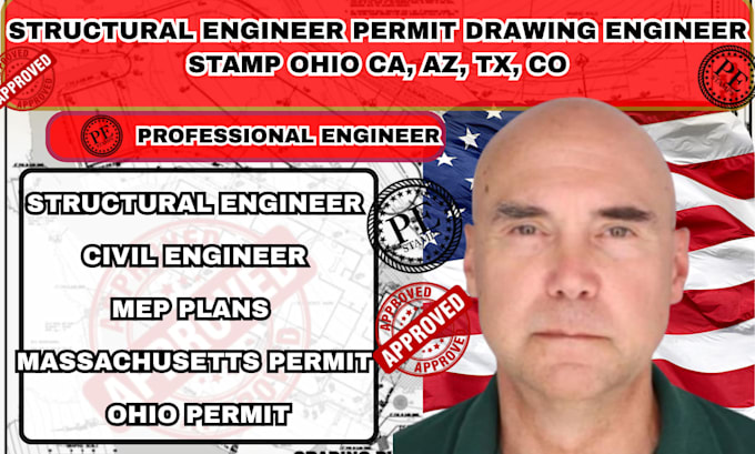 structural engineer permit drawing engineer stamp ohio ca, az, tx, co