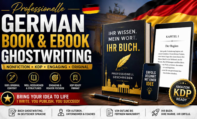 ghostwrite your german nonfiction book and ebook for KDP