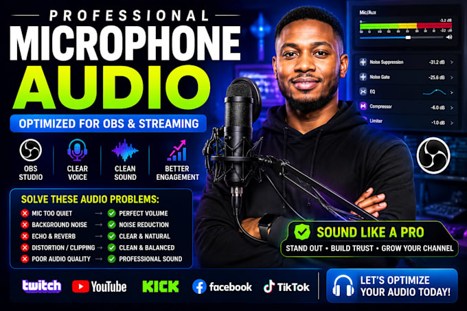optimize your microphone audio for obs and streaming
