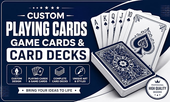design custom playing cards, game cards, and card decks
