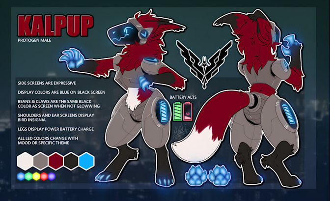 draw protogen reference sheet fursona ref sheet anthro characters and oc