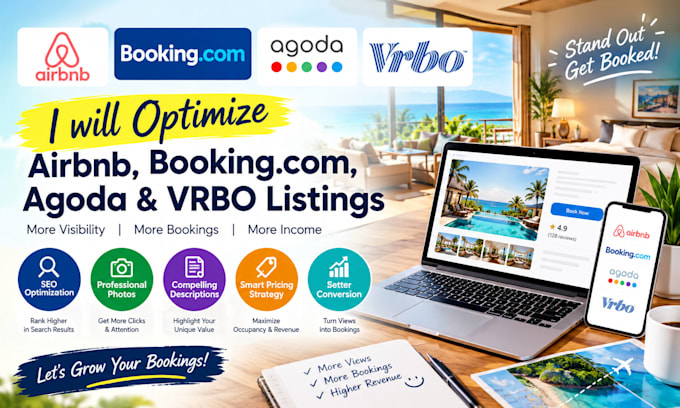 optimize airbnb booking com agoda and vrbo listings
