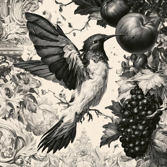 create detailed vintage engraving and etching illustrations