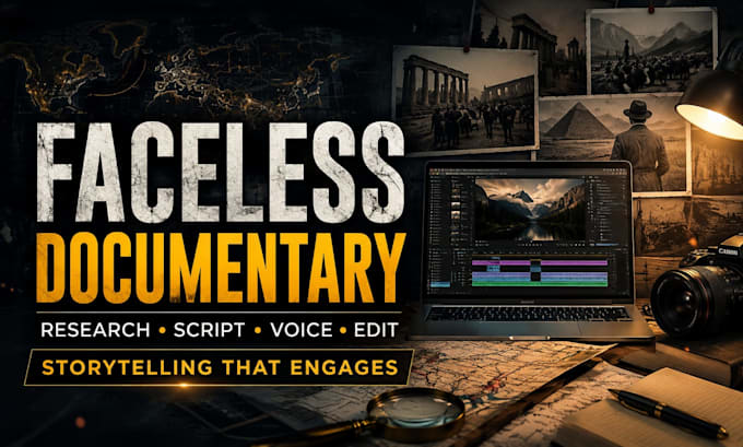 create professional faceless documentary videos for youtube