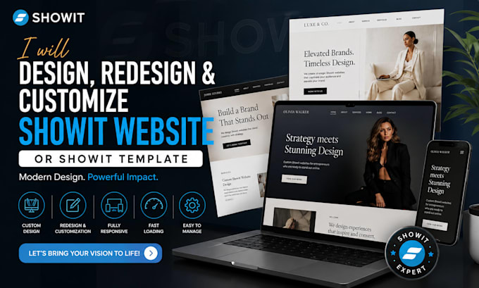design, redesign customize showit template photographers update showit designer