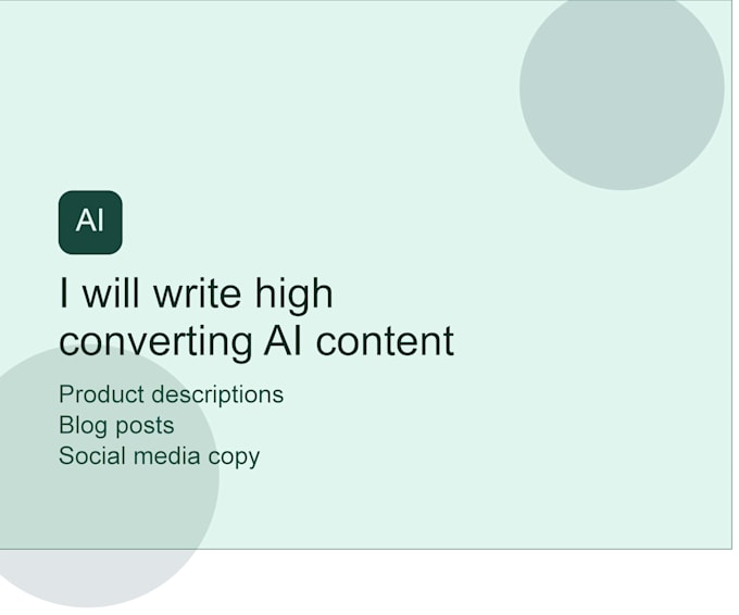 write high converting ai content and copywriting