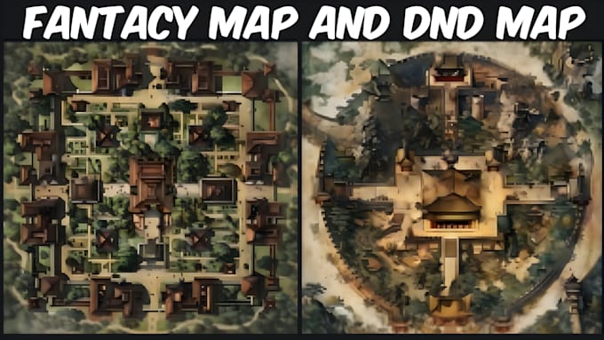 create immersive fantasy map battle map game map rpg campaign map or dnd map