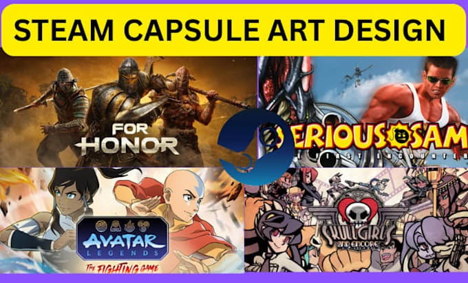 design professional steam capsule art, game headers, and store banner