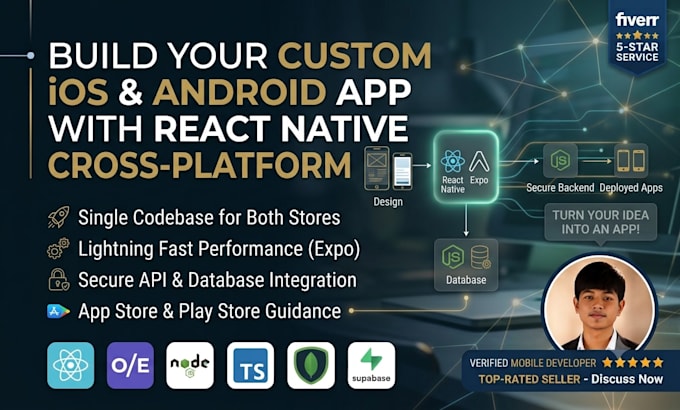 build your custom mobile app using react native expo