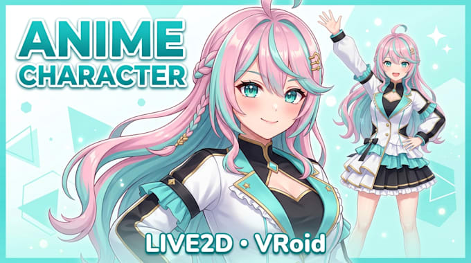 do 3d animation, streaming vtubers, 3d rigging live2d model and anime art