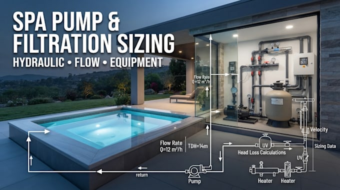 do professional spa pump and filtration system sizing