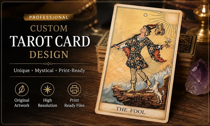 design unique custom tarot and oracle cards