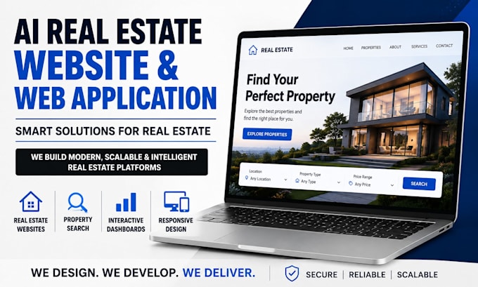 develop ai real estate prediction website build ai web application