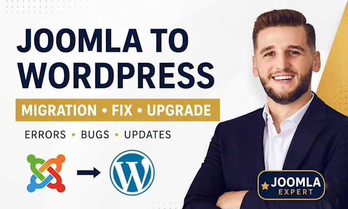 migrate joomla website to wordpress website fix joomla errors upgrade joomla
