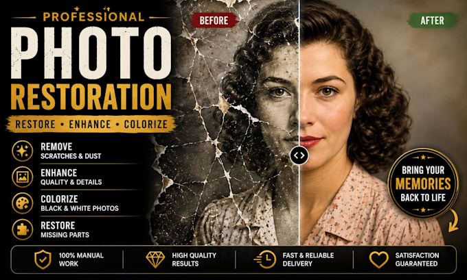 professionally restore, enhance and colorize old photos