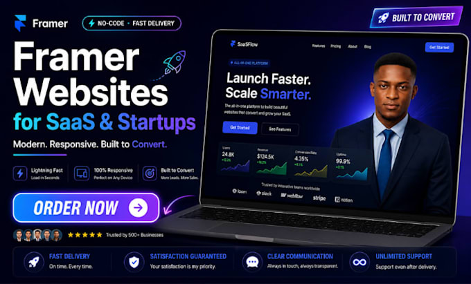 design a stunning framer website for your saas or startup