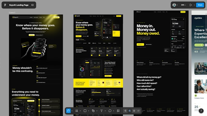 design a modern developer friendly website UI UX in figma