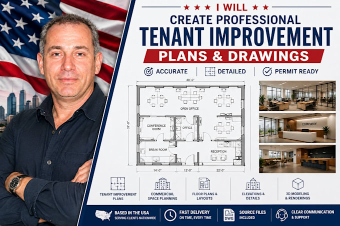 create professional tenant improvement plans and drawings