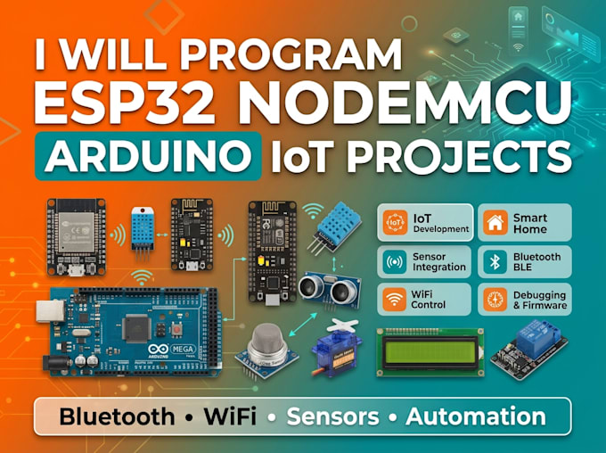 program esp32 nodemcu arduino iot projects, bluetooth and sensors