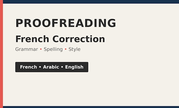 proofread and correct french text