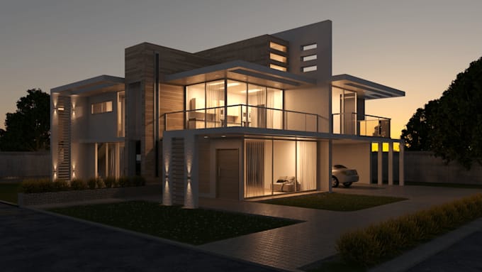 create interior and exterior 3d renders in sketchup and d5 render
