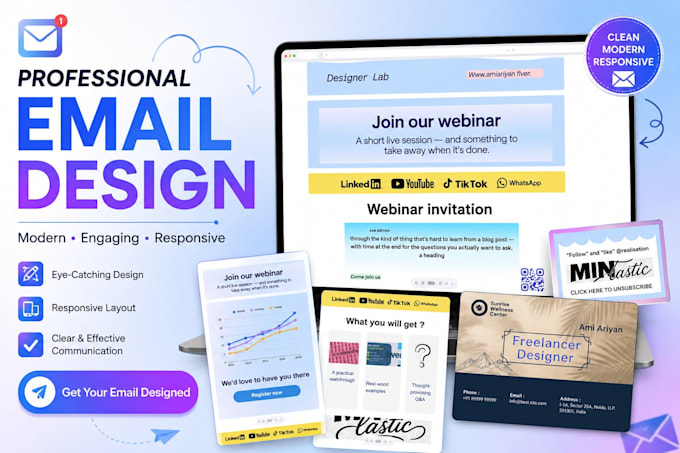 html clickable email signature and email design