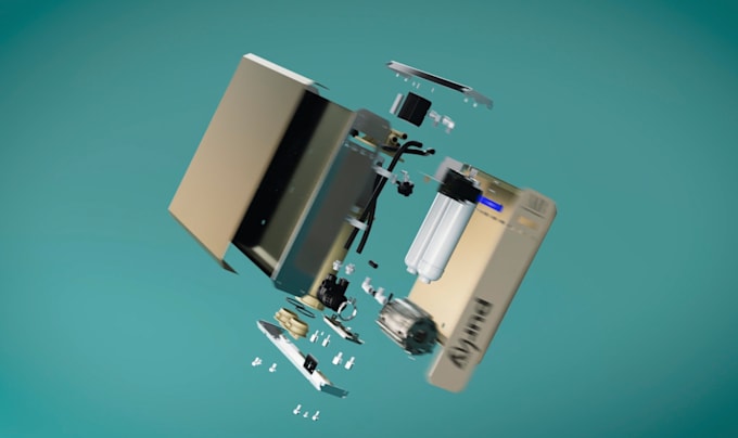 create technical 3d industrial animation