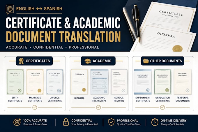 translate english spanish business documents