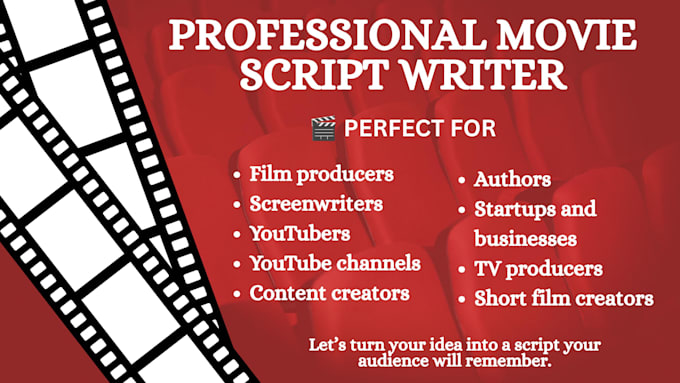 be script writer for youtube video script writing