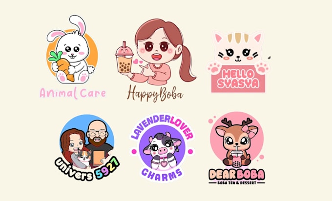 do kawaii chibi animal mascot for your