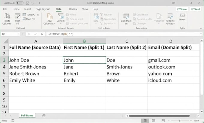 clean, format, merge , split excel data